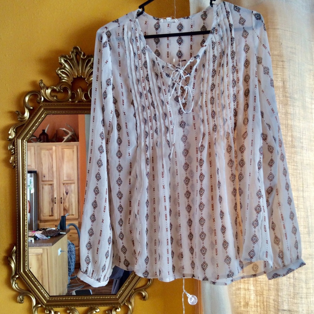 Mystree Aztec Pattern Blouse - Picture 2 of 4
